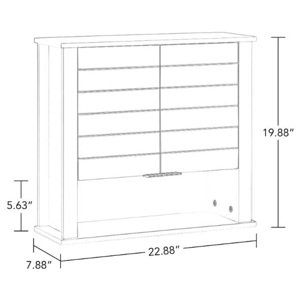 Wall Cabinets: 2 Door Bathroom Wall Cabinet