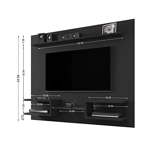 Wall Mount TV Unit: Wall TV Panel For TV Unit(Black)