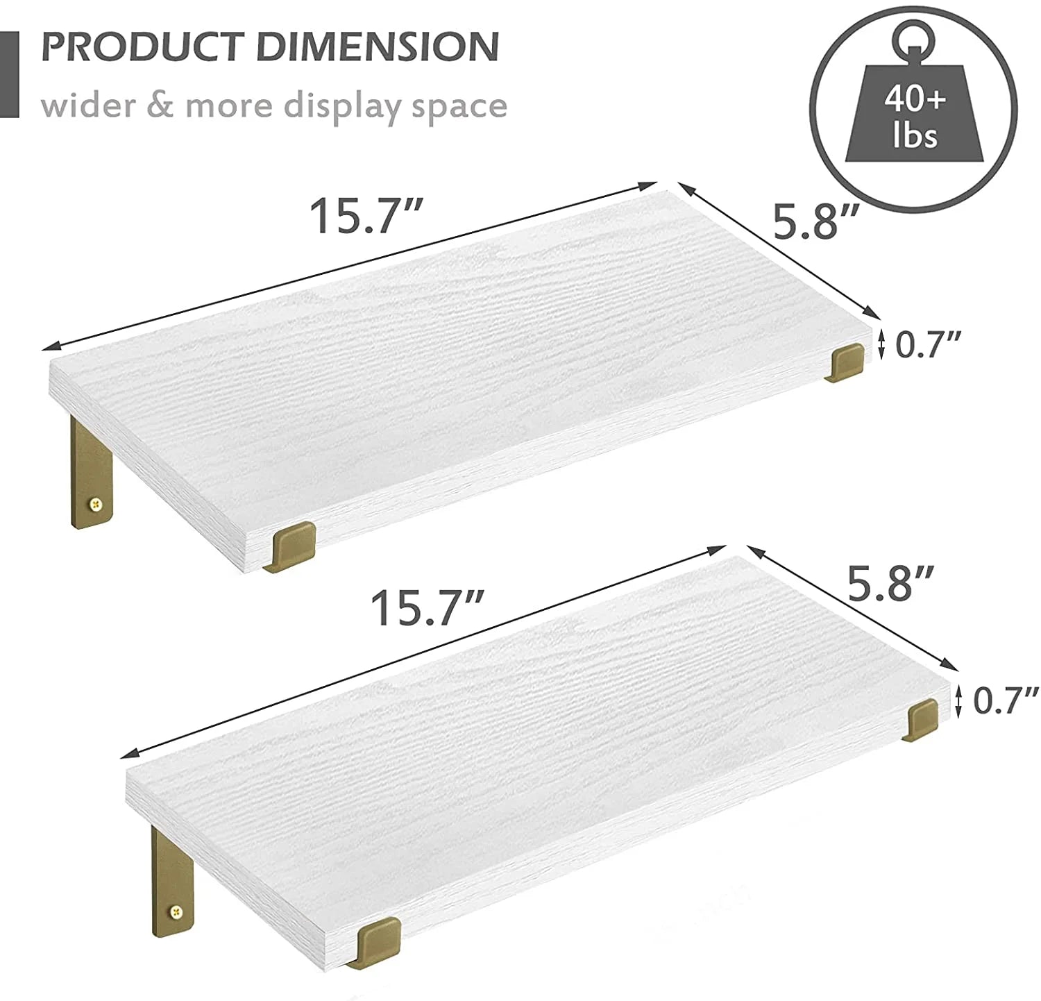 Wall Shelves: Set of 2 Modern Shelf's