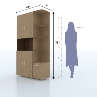 Wardrobe : 2 Door Wardrobe (In Bavarian Finish)