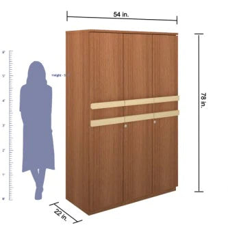 Wardrobe : 3 Door Wardrobe (In Urban Teak)