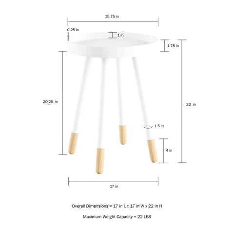  End Table: White Cambridgeshire End Table