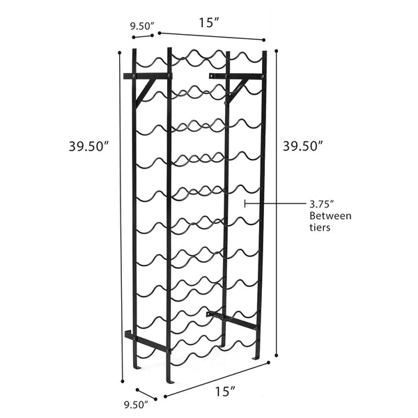 Wine Racks : Floor Wine Bottle Rack in Black