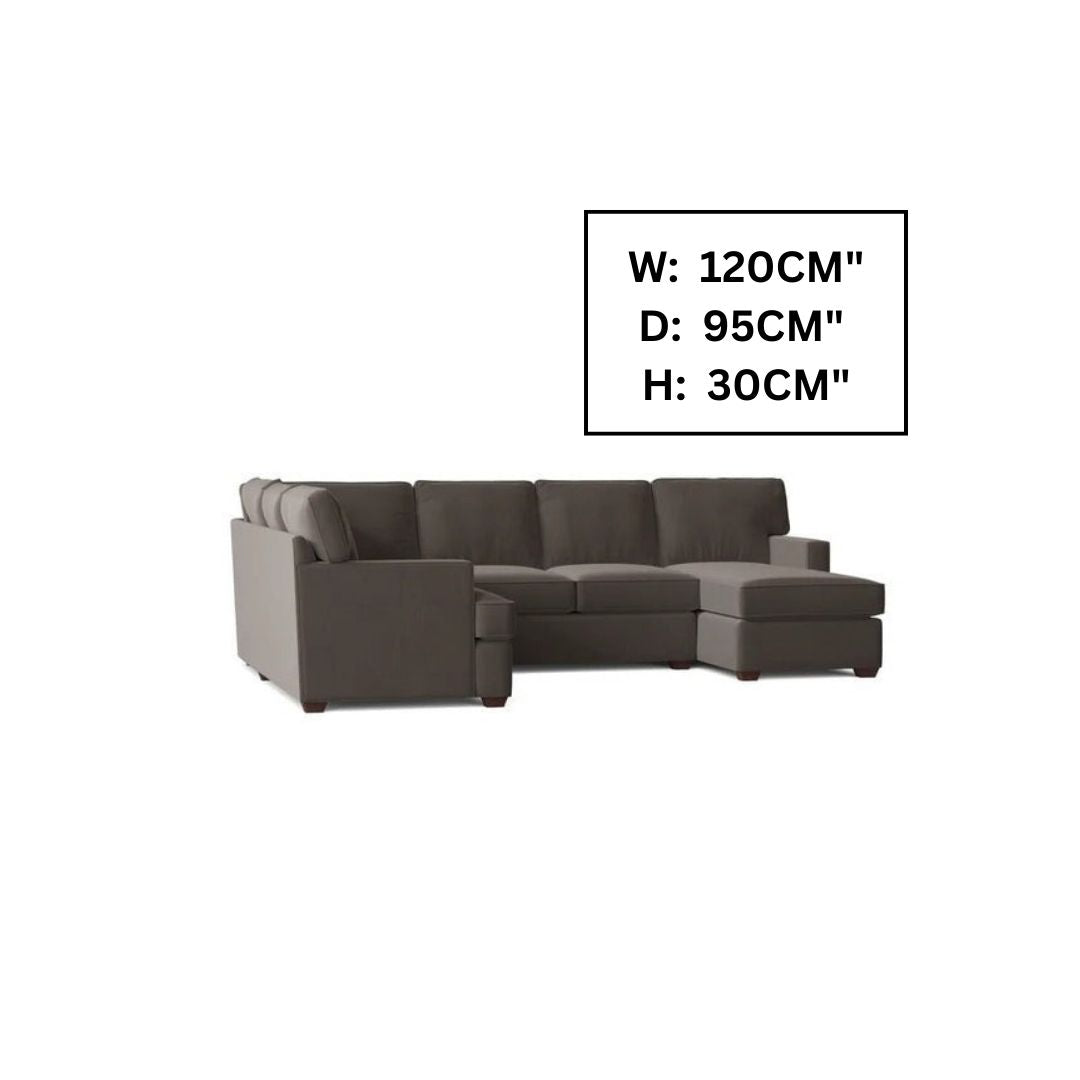 U Shape Sofa Set:  120" Wide Large Sectional 6 Seater Sofa
