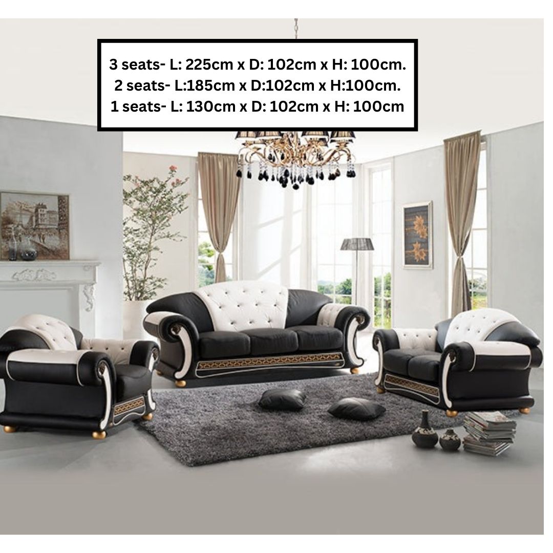 Designer Sofa Set:- American Style Leatherette with wood Luxury Furniture Sofa Set