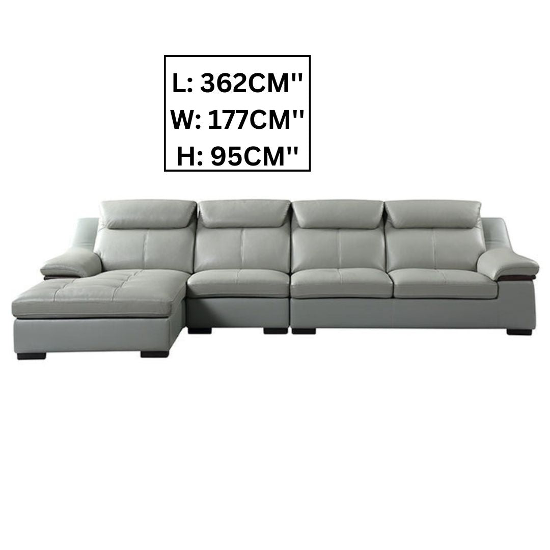 Designer Sofa Set:- European Style Modern L Shape Luxury Furniture Sofa Set (Grey)