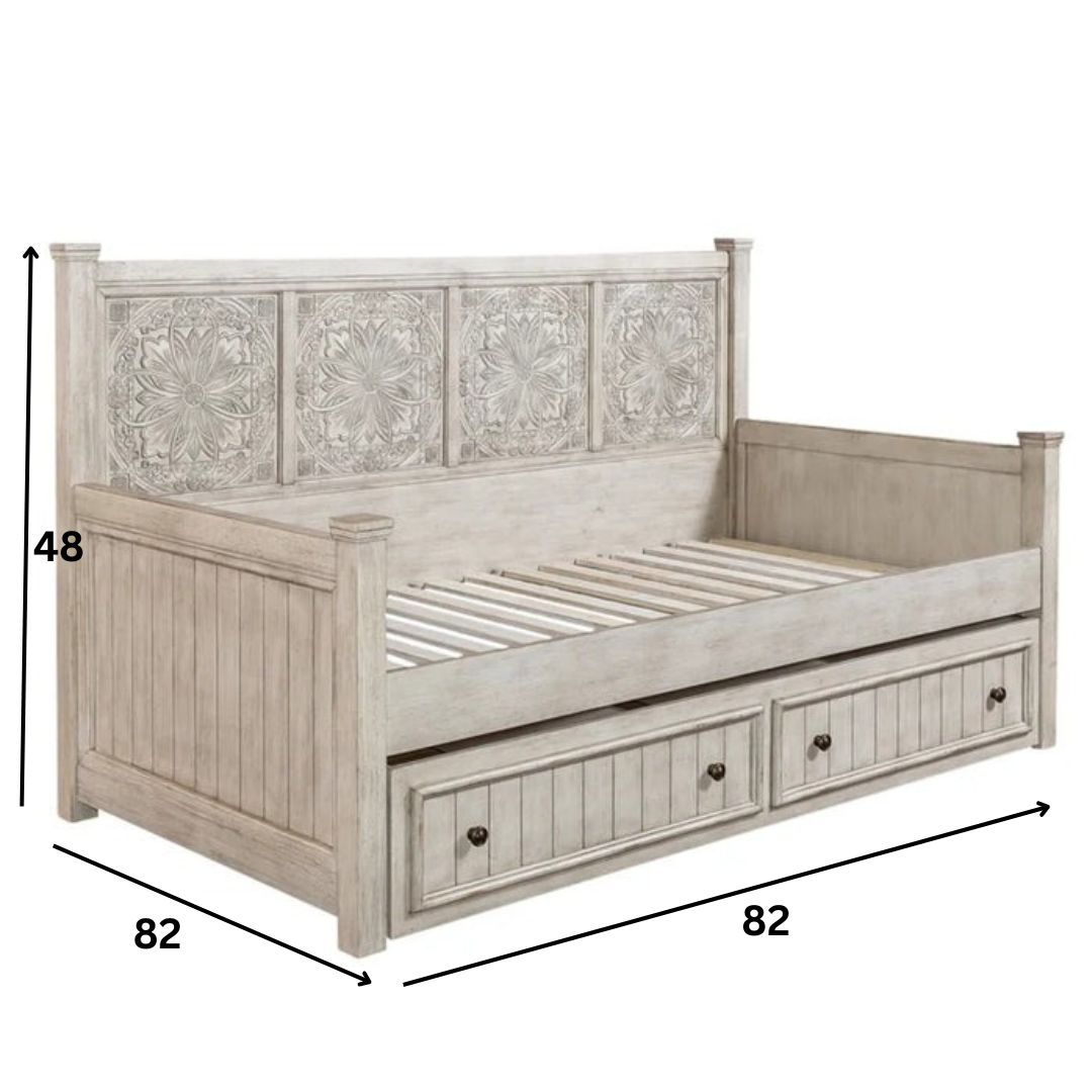 Trundle Bed: Twin Day bed with Storage Trundle