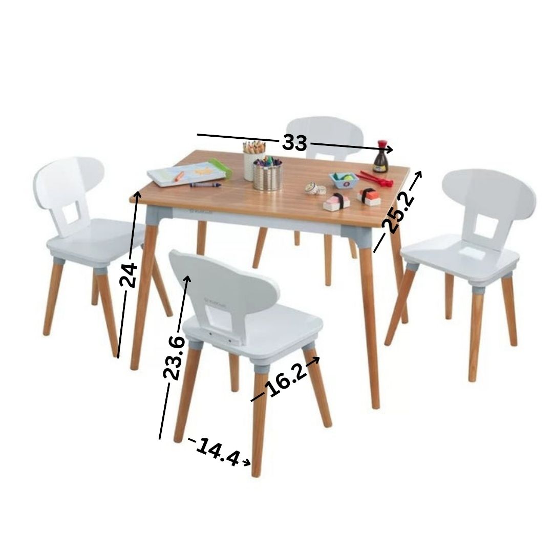 Kids Writing Table: Kids 5 Piece Rectangular Play / Activity Table and Chair Set