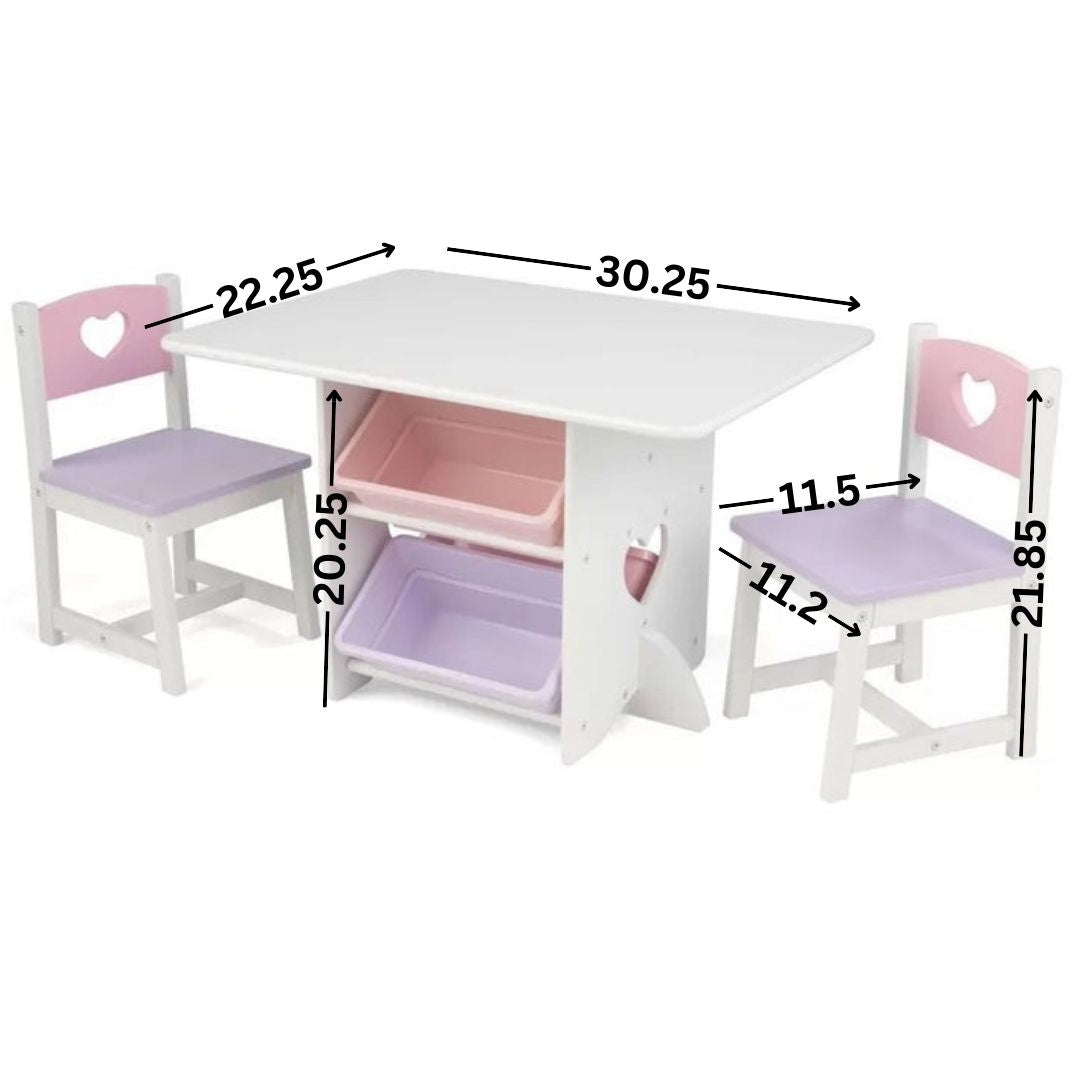 Kids Writing Table: Kids Rectangular Play / Activity Table and Chair Set