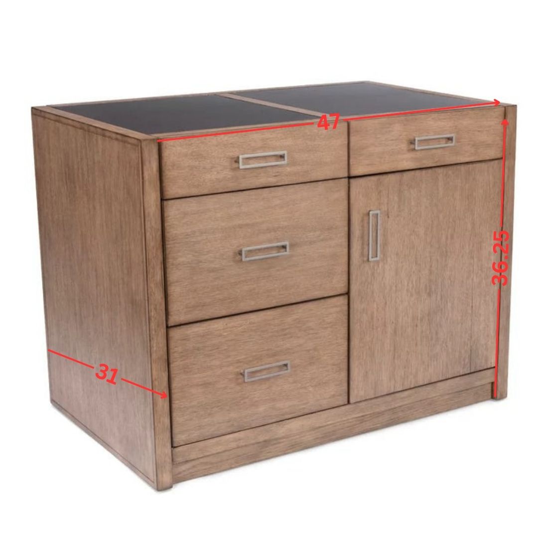 Kitchen Island: 7'' Kitchen Island with Solid Wood Top