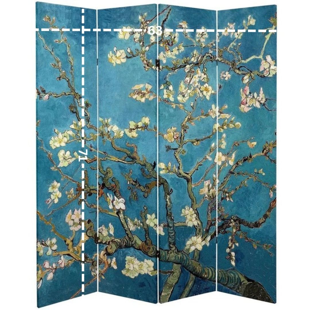 Room Dividers: 63'' W x 71'' H 4 - Panel Folding Room Divider