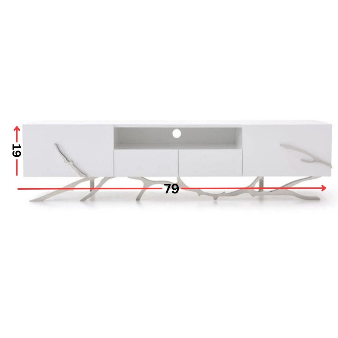 TV Stand: LANA Modern White TV Stand