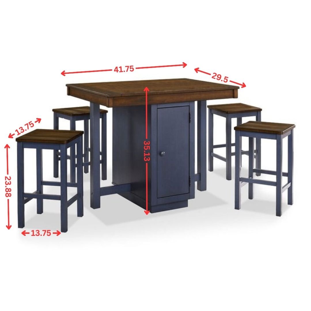 Dining Set: 4 - Person Counter Height Dining Set