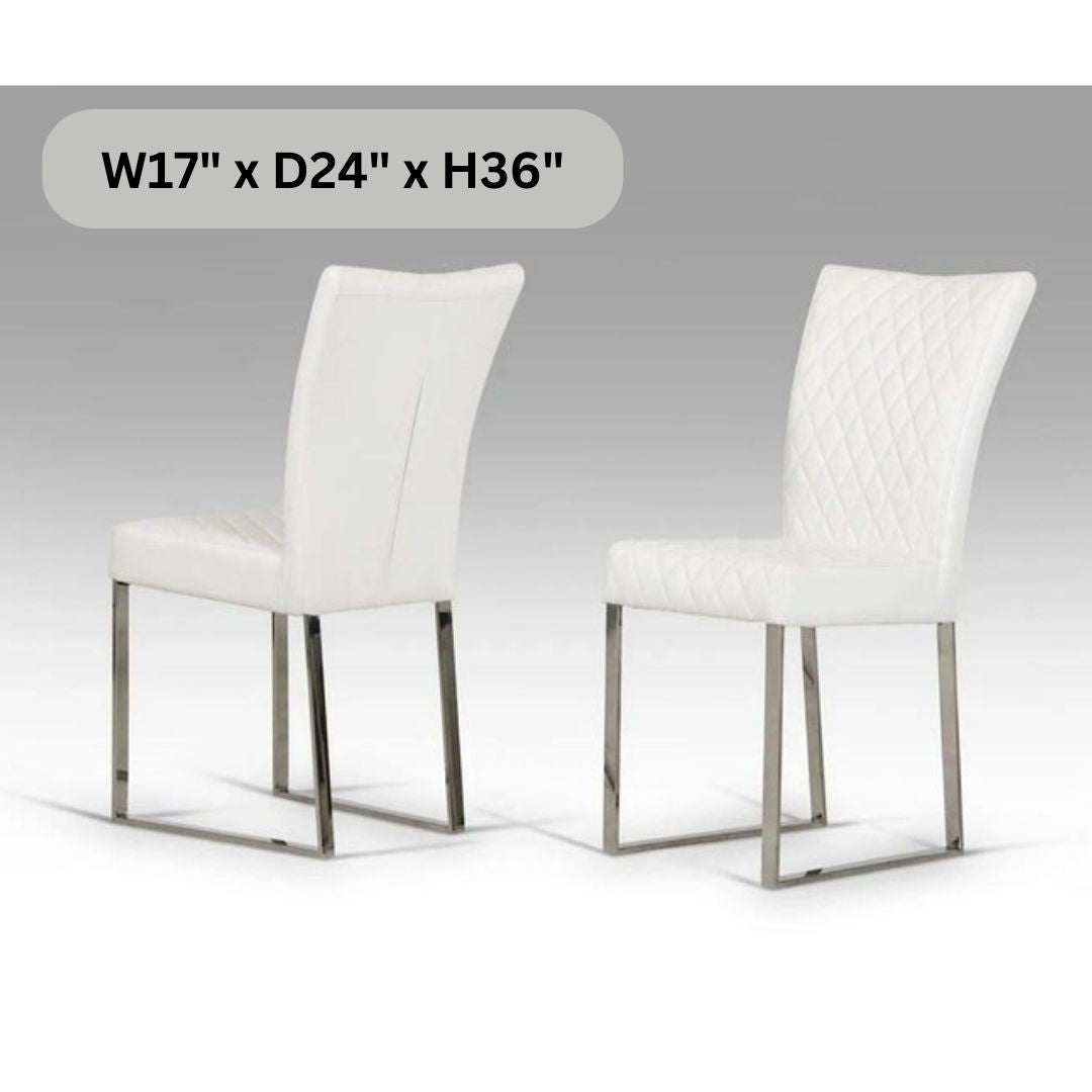 Dining Chair: BOB Modern White Dining Chair