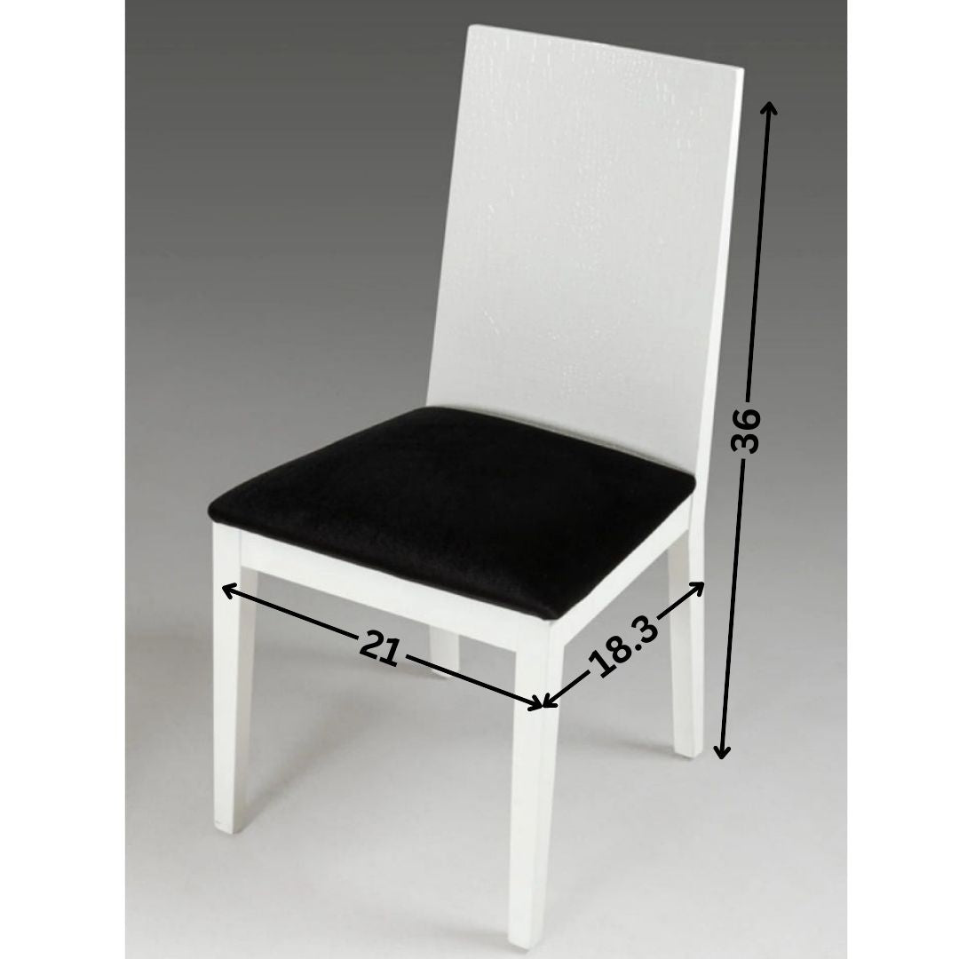 Dining Chair: BELLA - White Dining Chair
