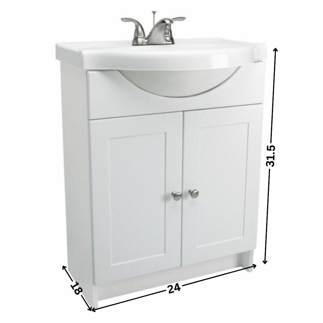 Single Sink Vanities: 2 Door Single Bathroom Vanity