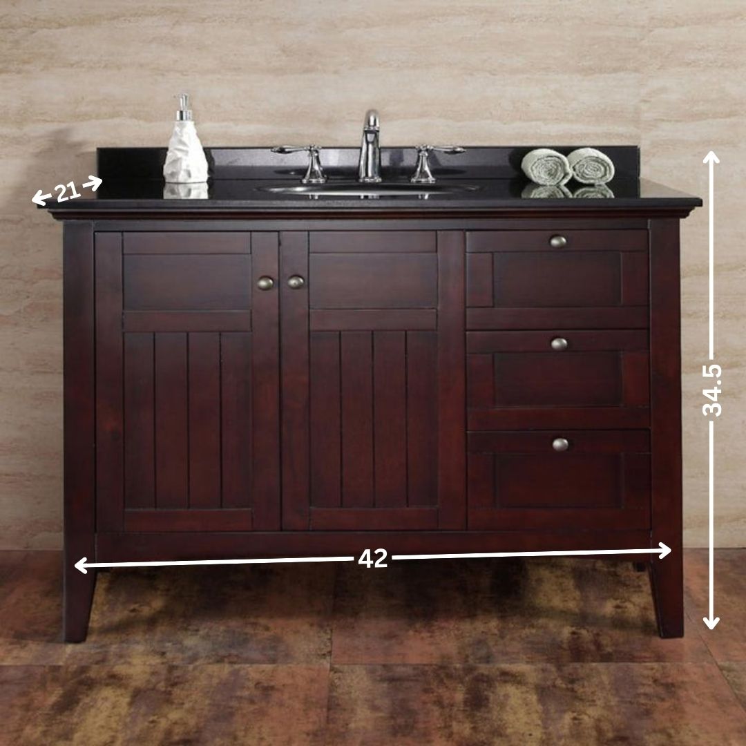 Single Sink Vanities: 42-in. Single Bathroom Vanity