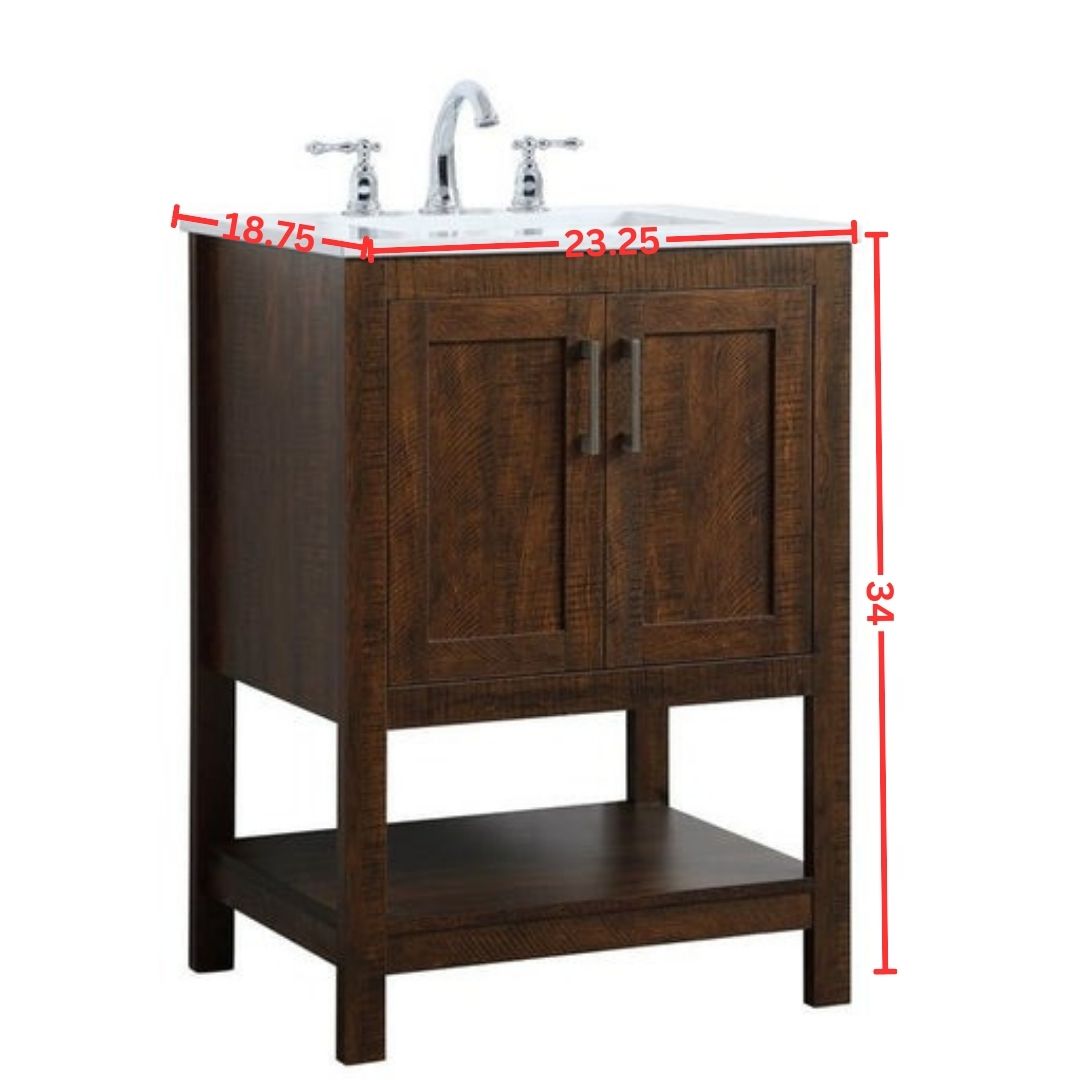 Single Sink Vanities: 24 in. Single Bathroom Vanity