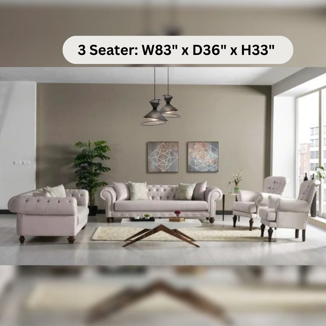 U Shape Sofa Set:- Hardwood Leatherette, Sectional Sofa Set (White)