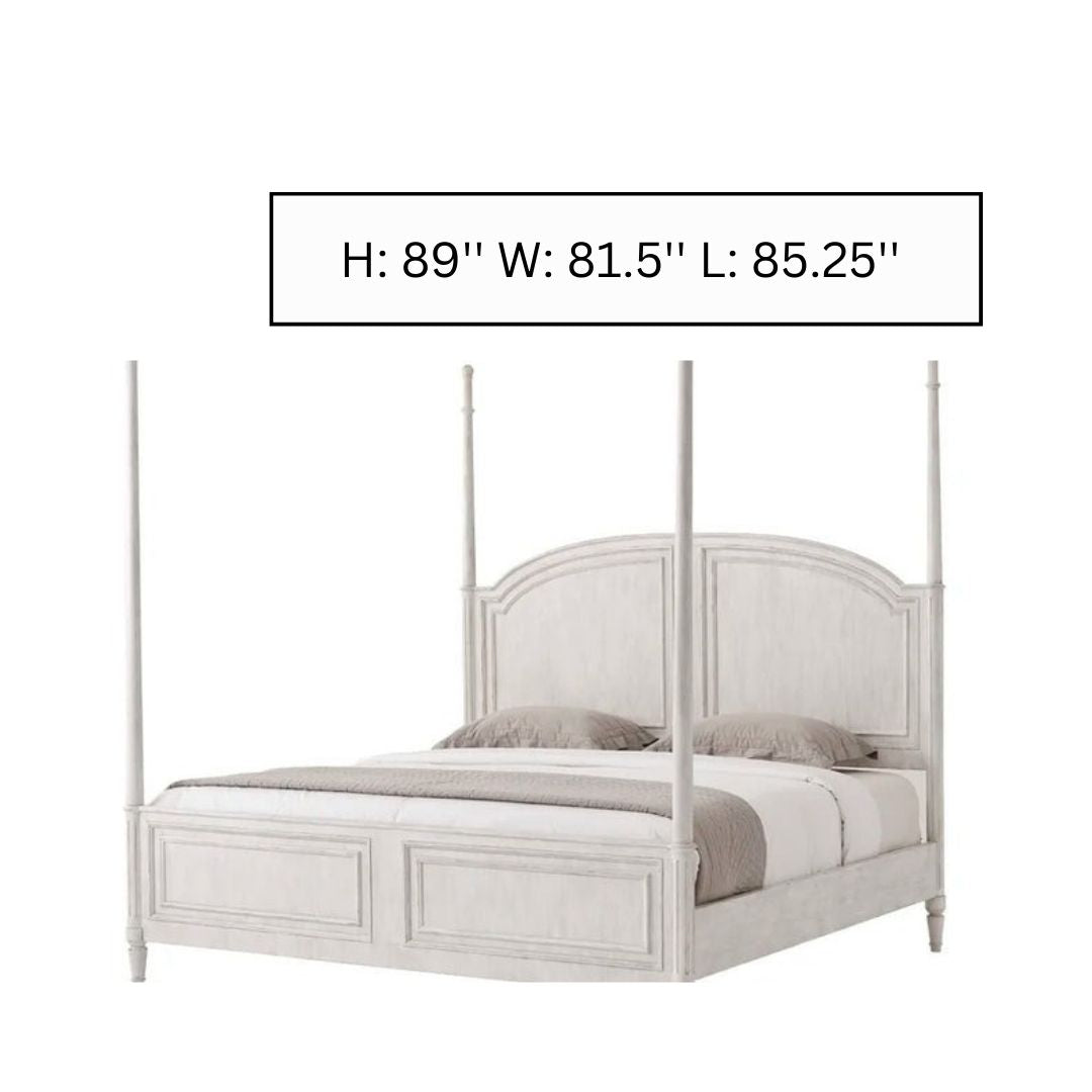Poster Bed: Arched paneled Poster Bed