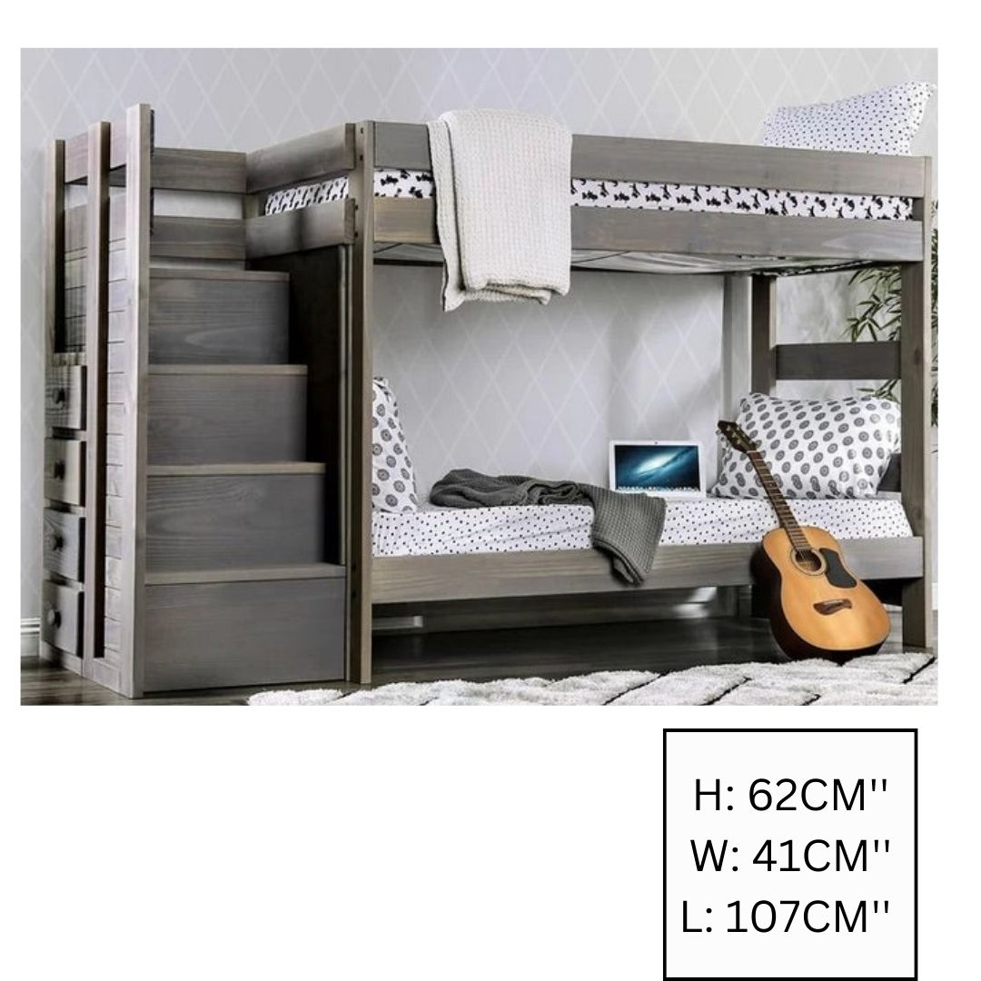 Bunk Bed: Highsleeper Modern 4 Drawer Standard Bunk Bed