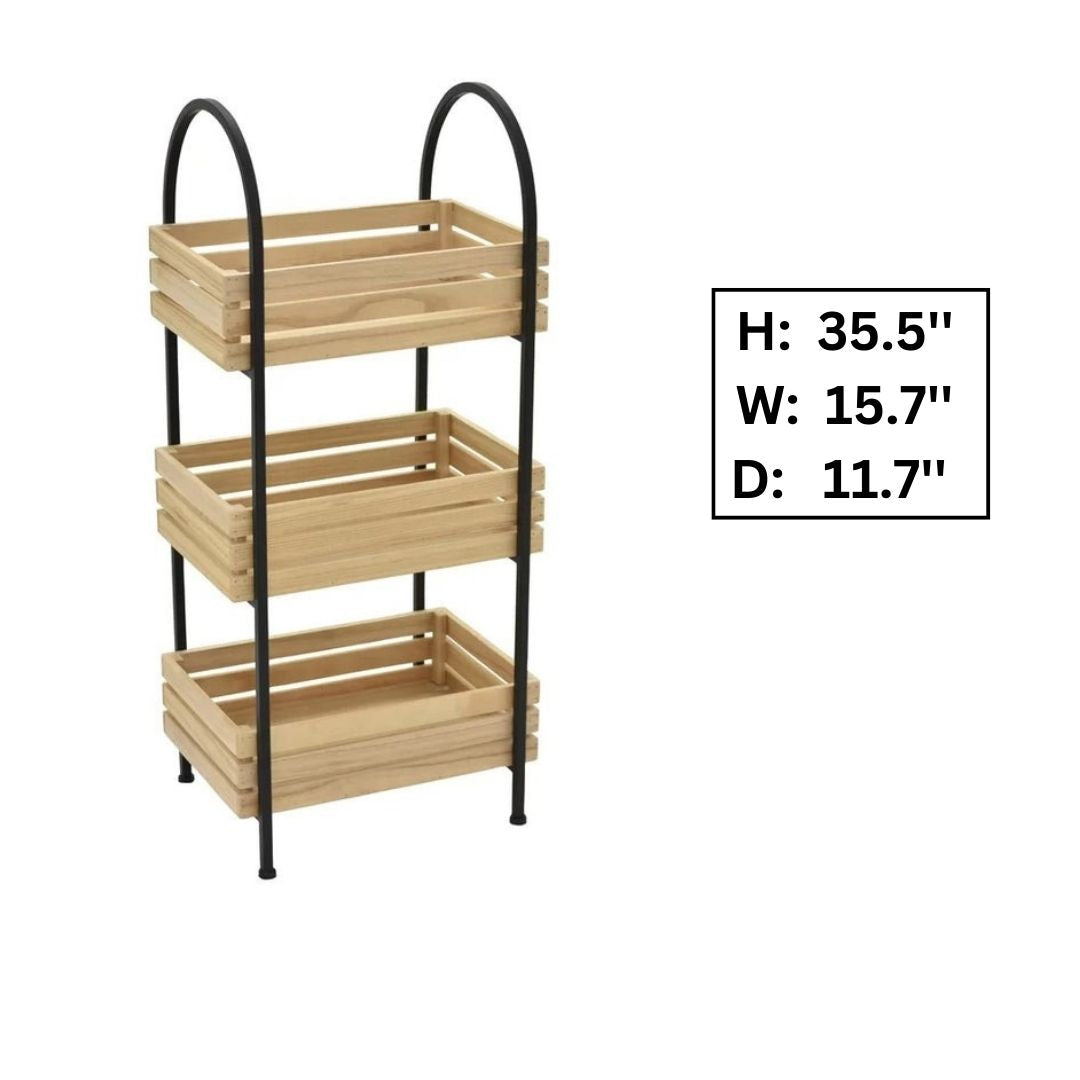 Kitchen Shelves: Cirano 35.5" H x 15.75" W x 11.75" D Shelving Unit