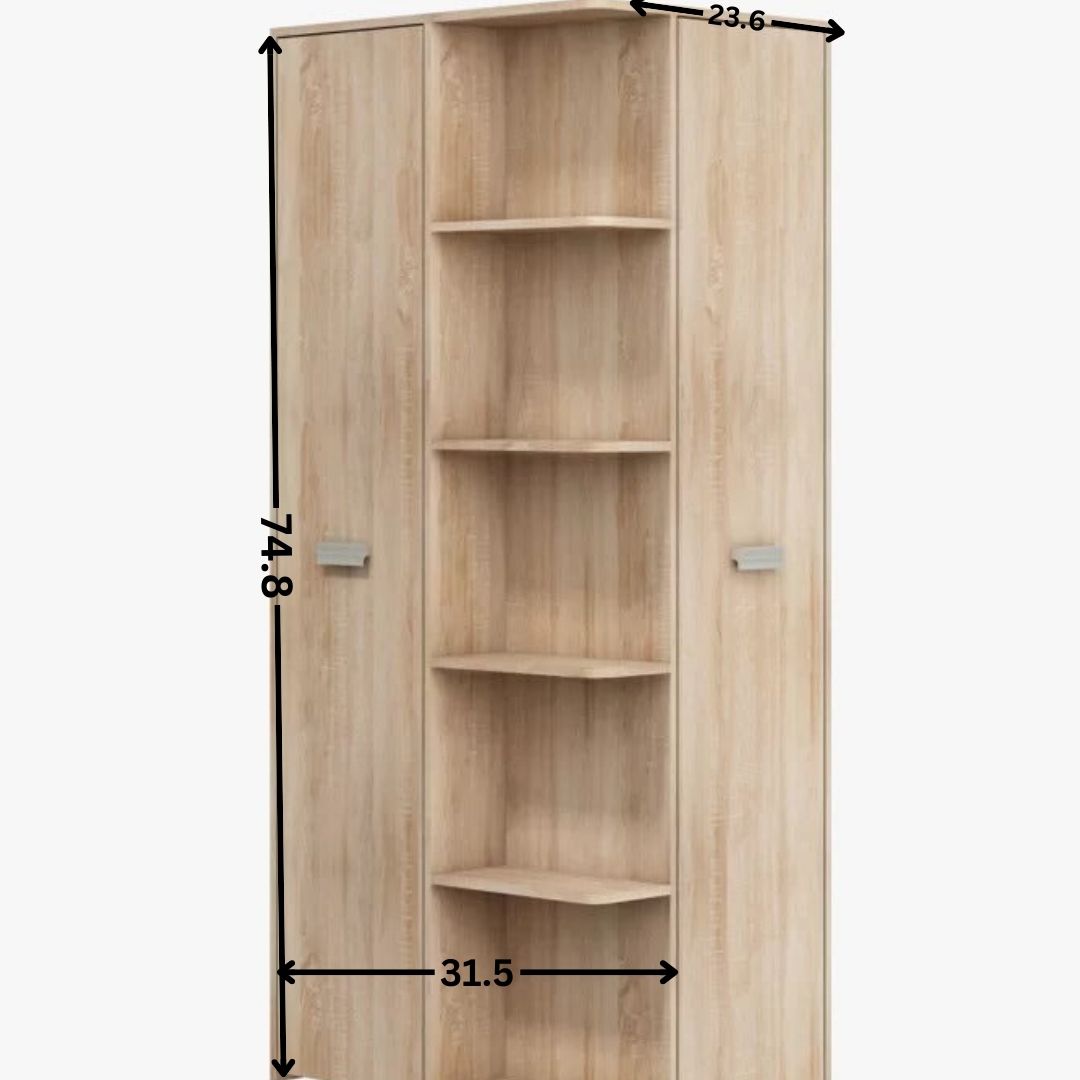 Almirah: Rosa Natural Wood Wardrobe