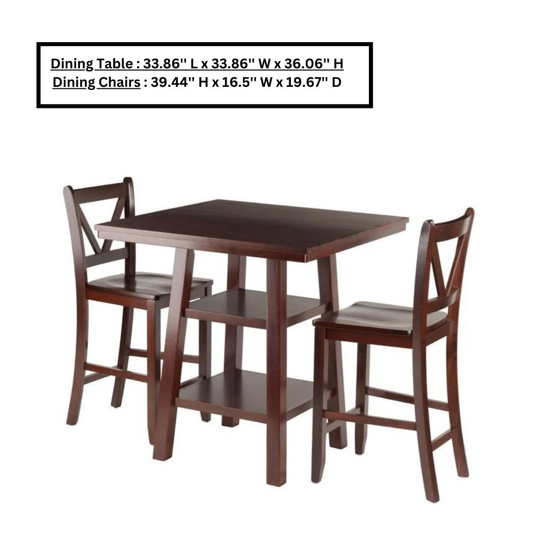 Dining Set: 2 Seater Solid Wood Dining Set