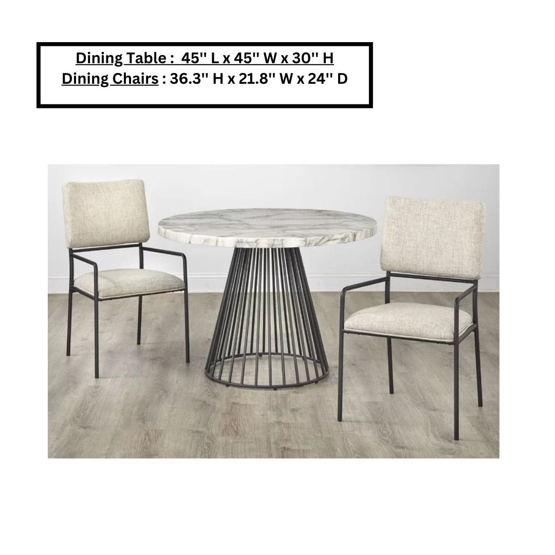 Dining Set: 2 Seater Round Dining Table Set