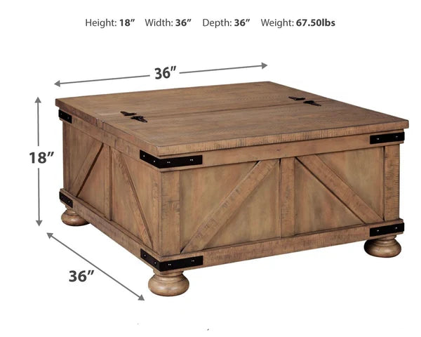 Wooden Box : Top Coffee Table with Storage Box