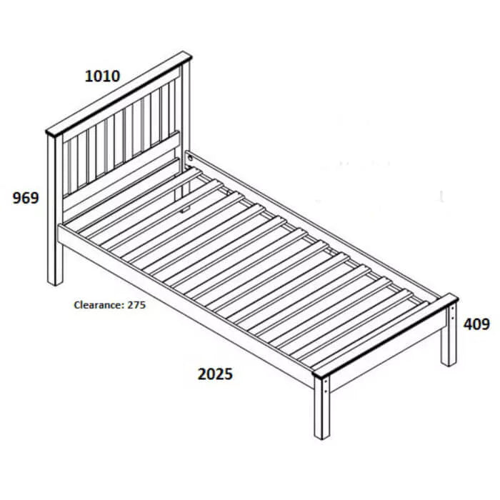 Single Bed: Wooden Single Bed