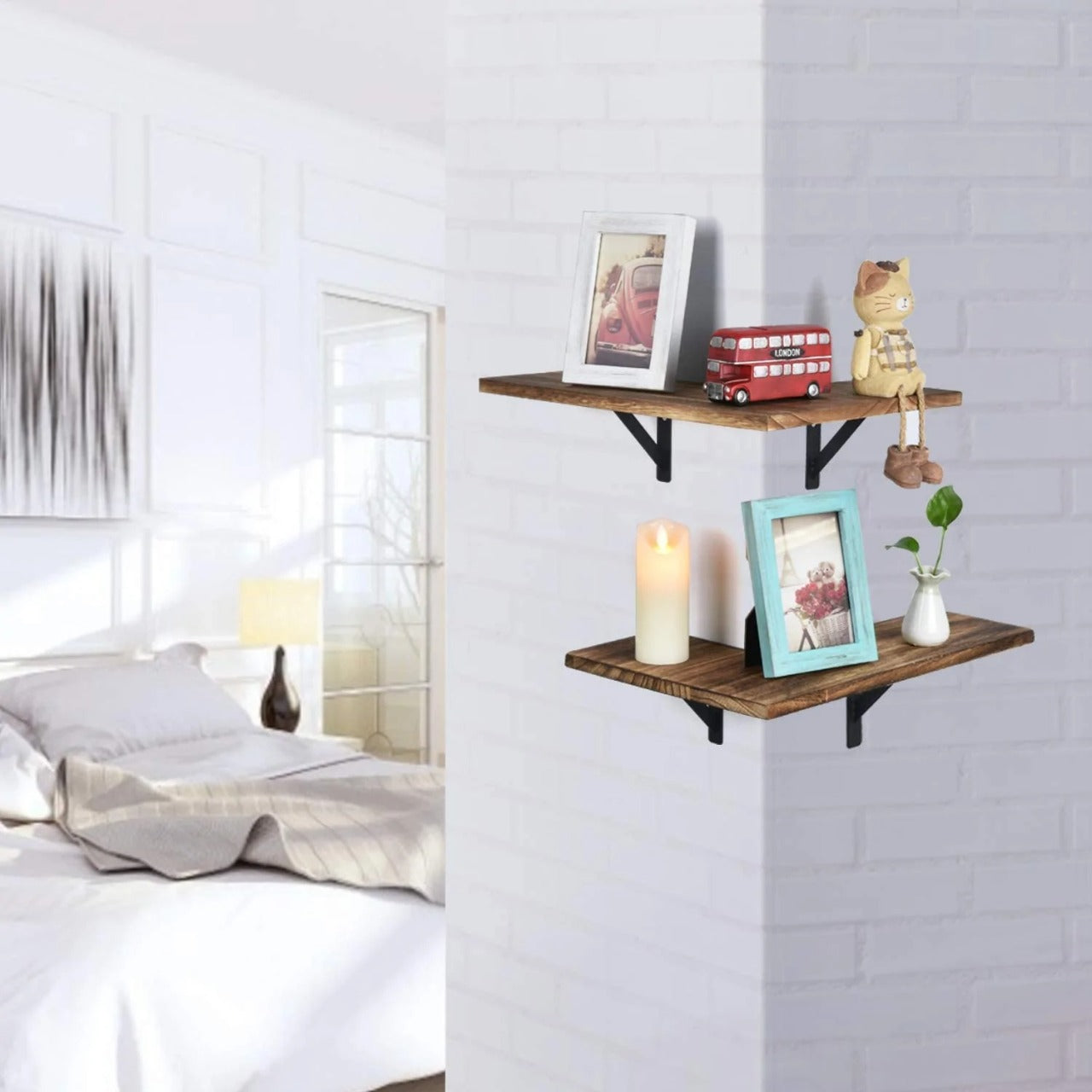 Shelves, Wall Shelves, Corner Shelf, Wooden Wall Shelves, Wall Shelves For Bedroom, Wooden Shelves