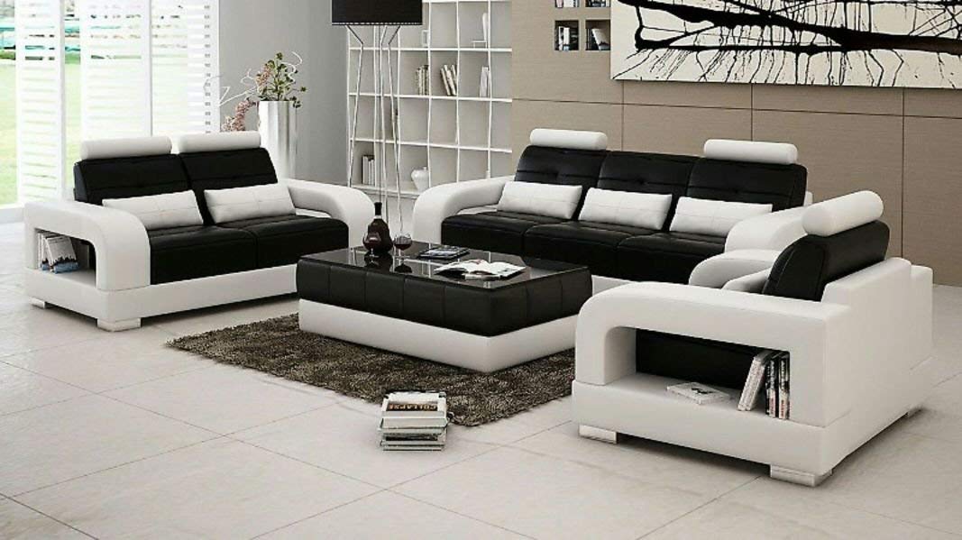 6 Seater sofa Set:- Spanish Leatherette 6 Seater Sofa Set with Center  Table! | GKW Retail