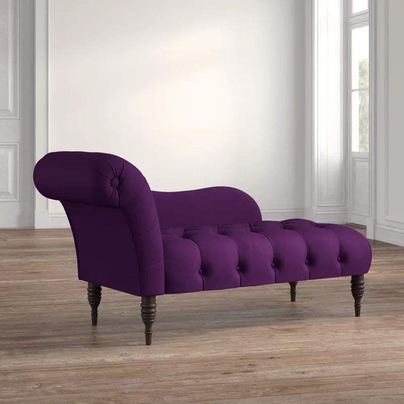 tufted two arm chaise lounge