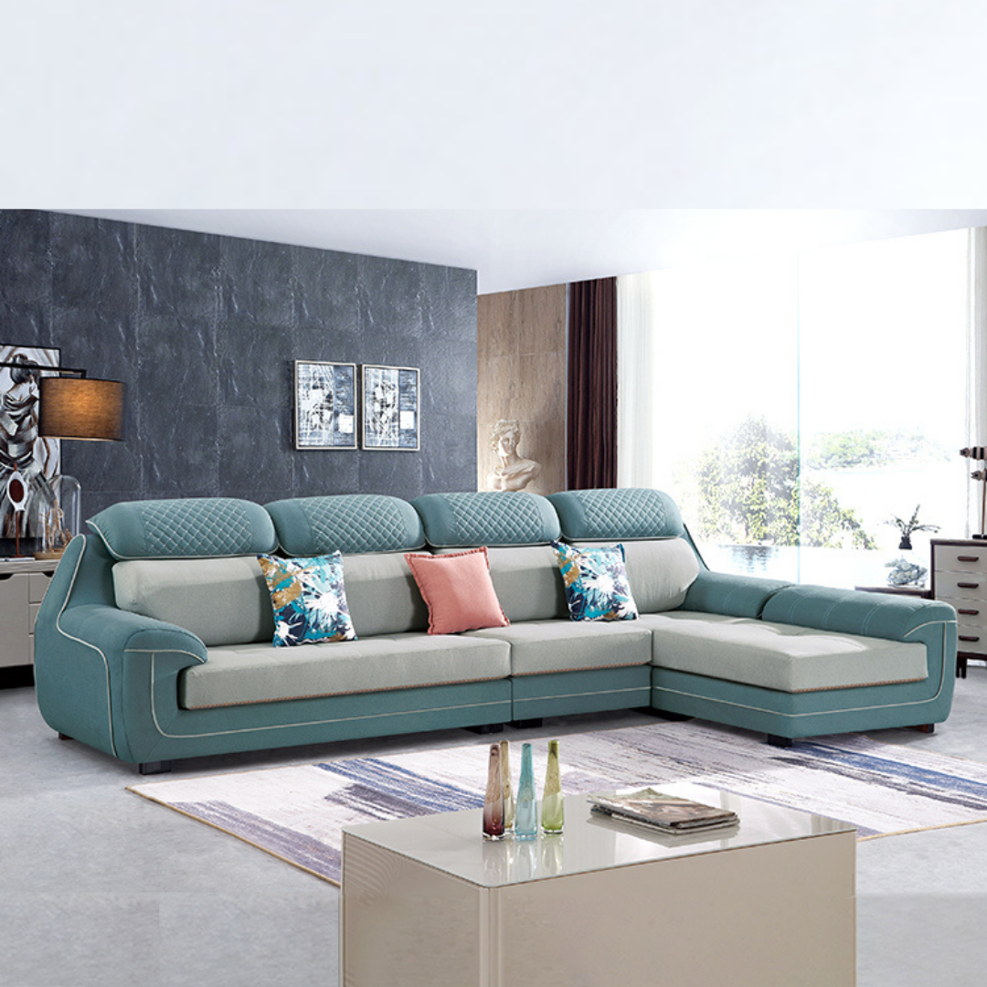 Designer Sofa Set:- Modern Fabric Upholstered Luxury Furniture Sofa Se