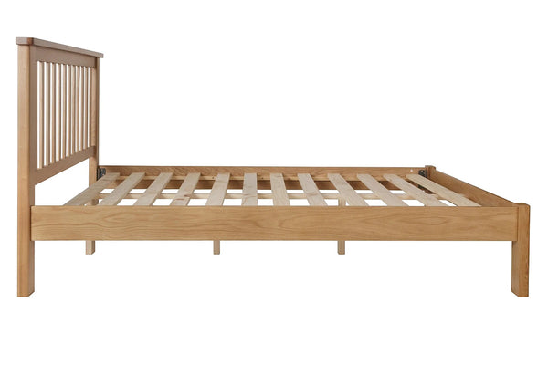 Double Bed: Oak Wooden Double Bed