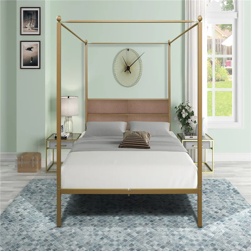 queen poster bed frame