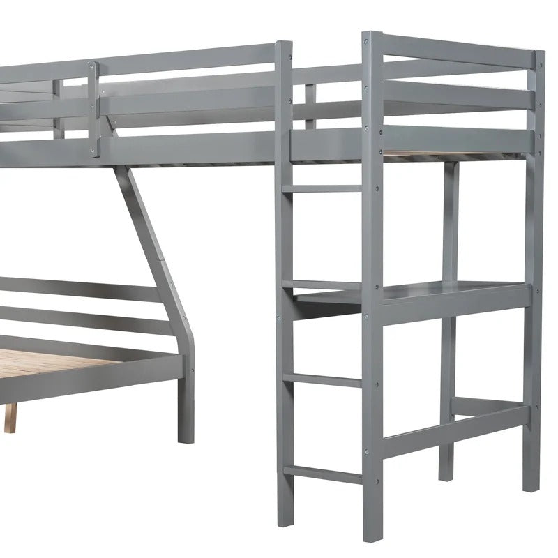 Bunk Bed: Highsleeper Kids Bunk Bed with Shelves