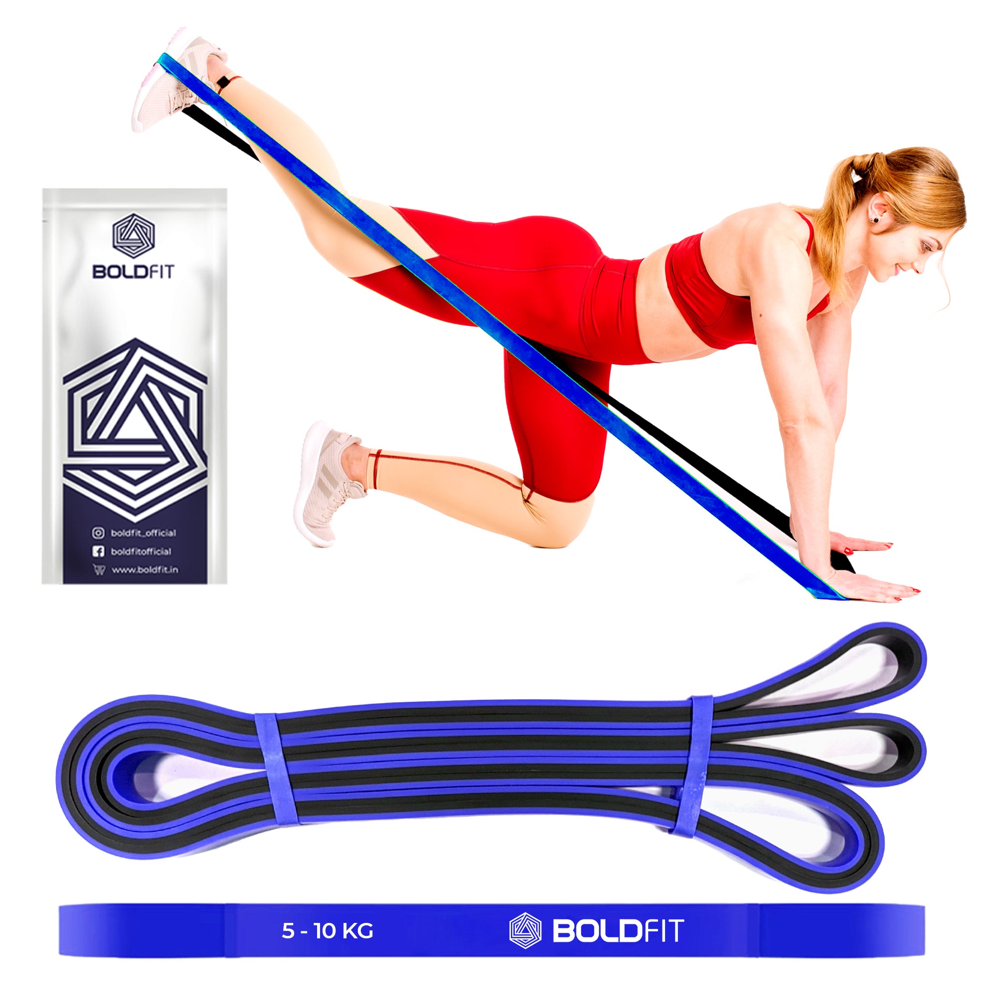 Fitfort Resistance Bands Exercise Bands Workout Bands with Handles up to  150 Lb.