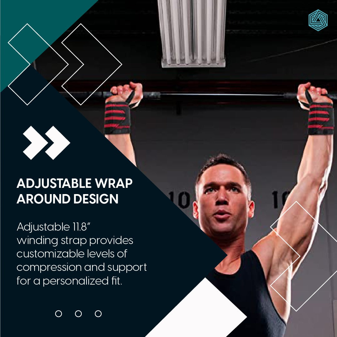 Boldfit Wrist Supporter for Gym- 4strip New - BoldFit