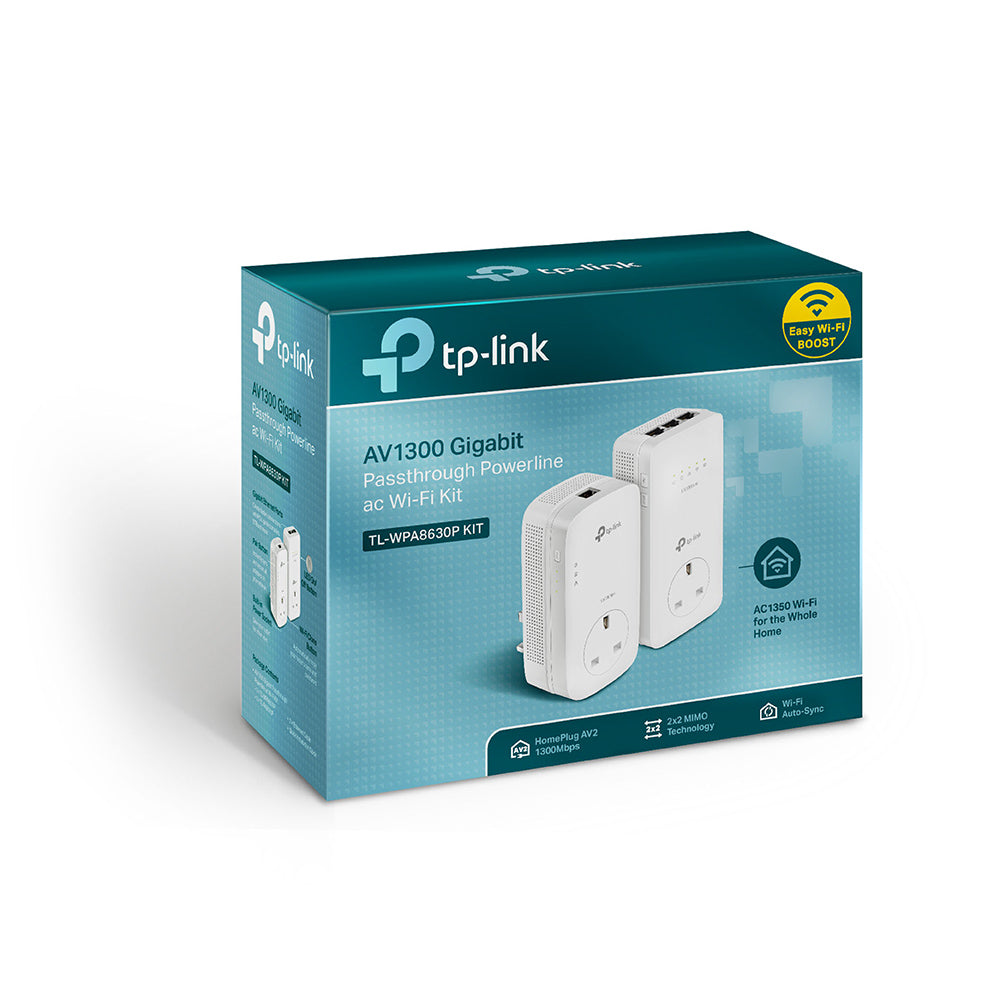 Tp Link Av1300 Gigabit Passthrough Powerline Ac Wi Fi Kit Tl Wpa8630p Tharmart Ae