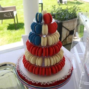 American Flag French Macaron Tower