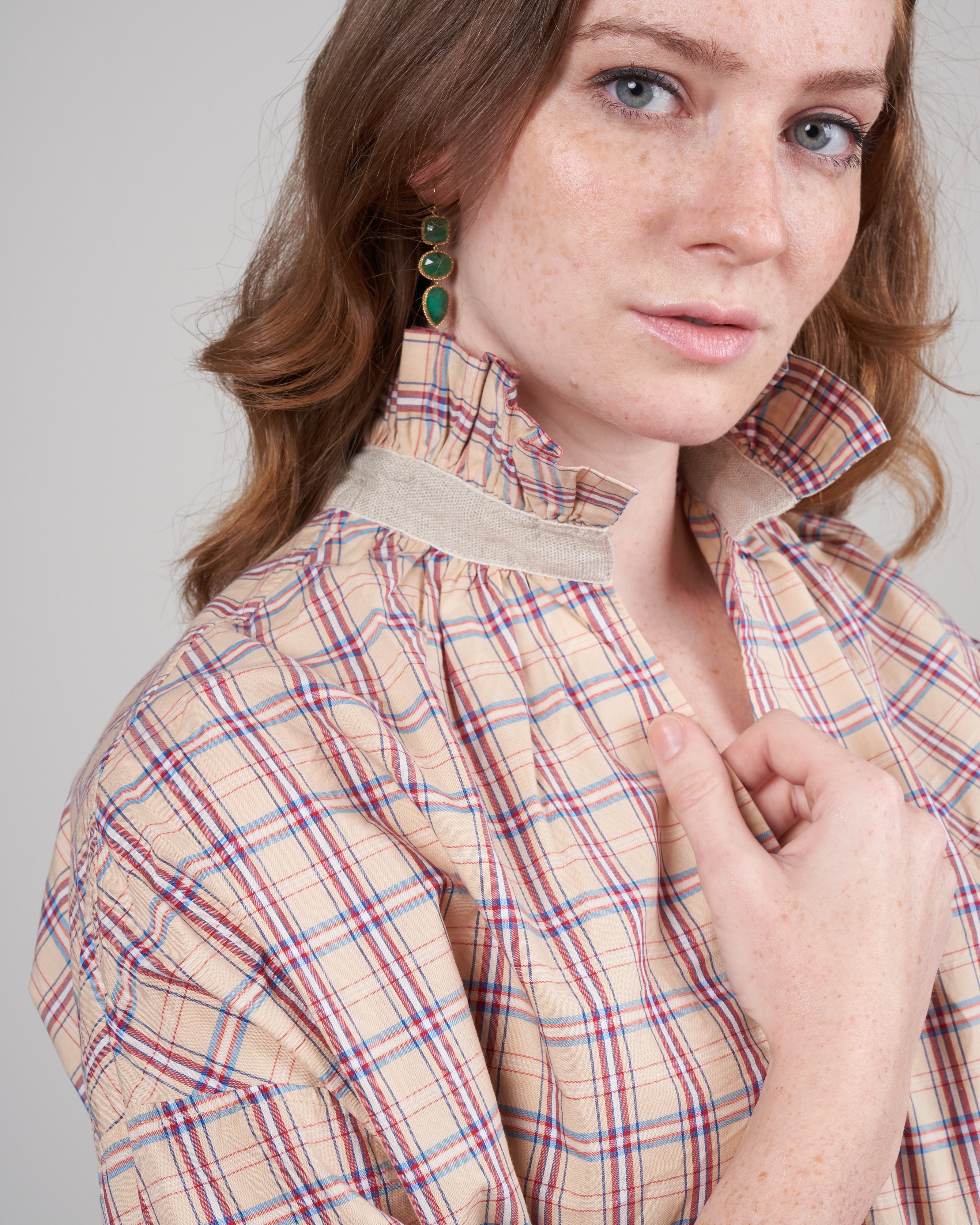 penelope plaid top - toast