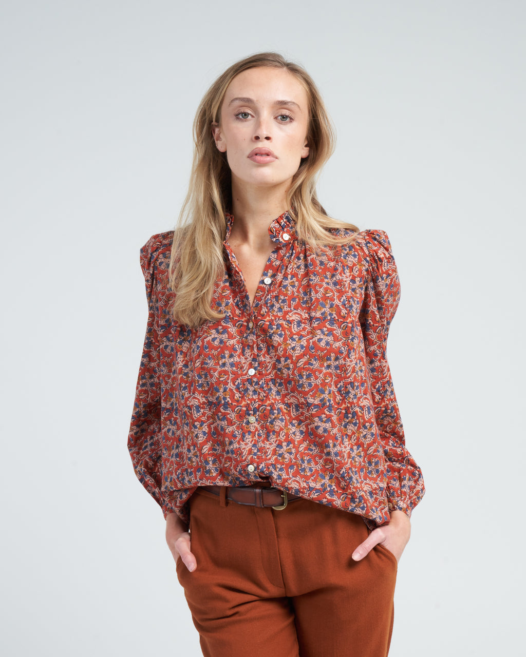 Alix Of Bohemia Annabel Red Sky Shirt Red Red Sky – scarpa