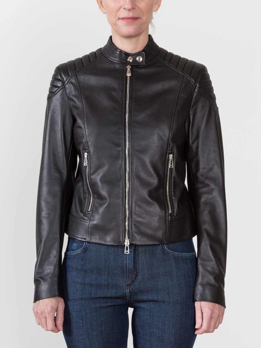 Belstaff Mollison Leather Jacket in Black – scarpa