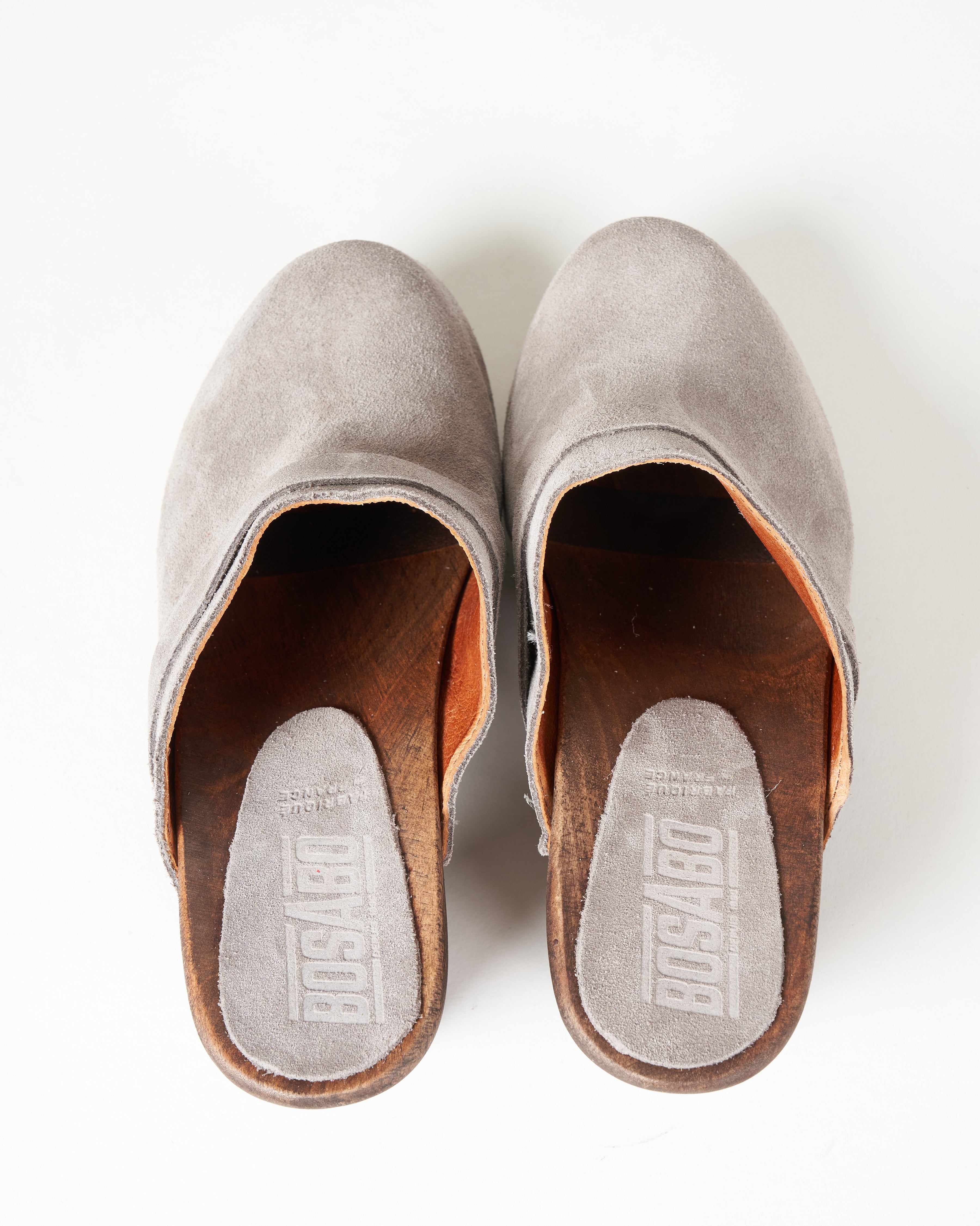 Bosabo High Clog Taupe Suede – scarpa