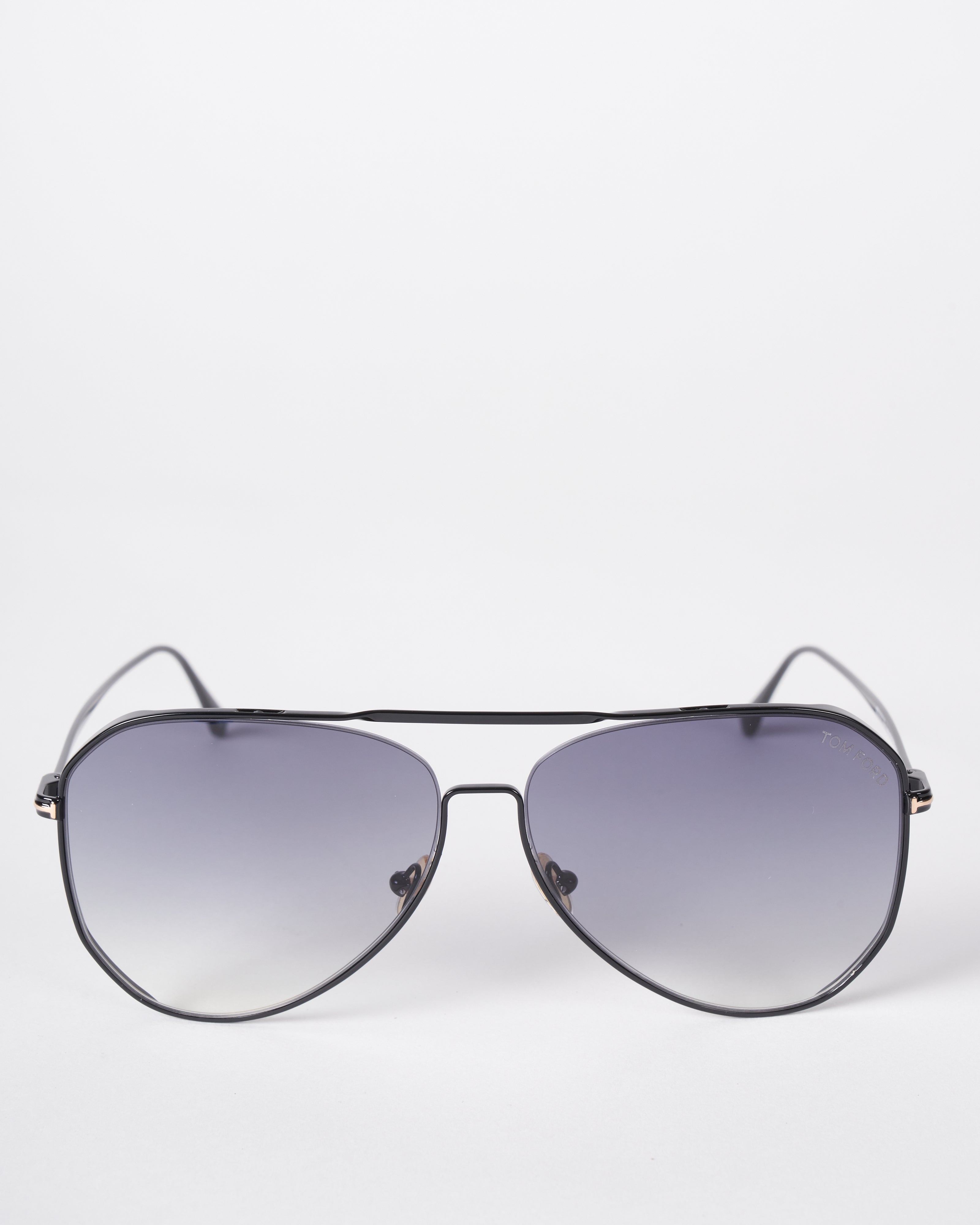 Tom Ford Charles- Shiny Black / Gradient Smoke Lenses 01B- Black/ Smoke