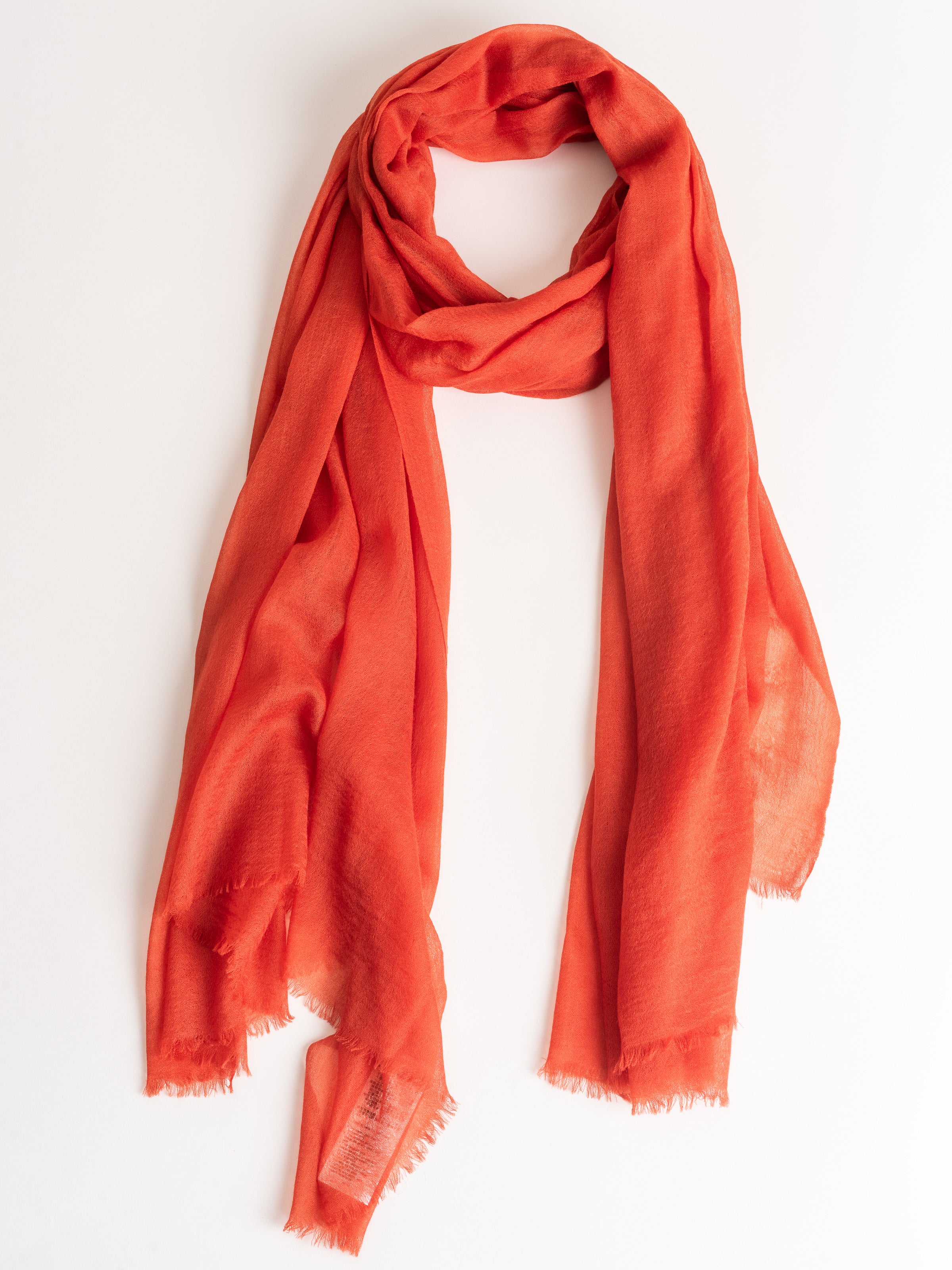 orange cashmere scarf