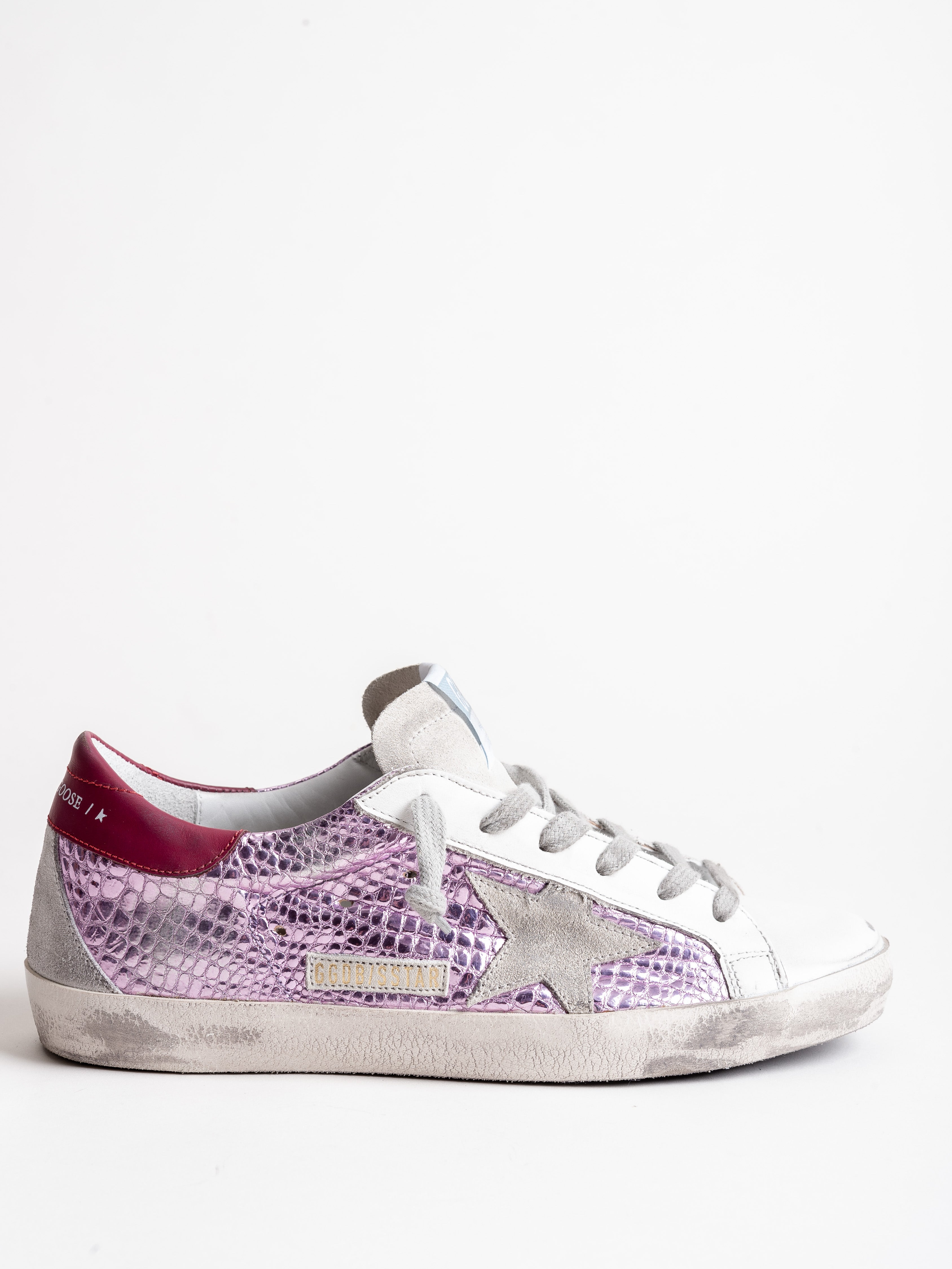 Golden Goose Sneakers Superstar Lavender Laminated Cocco-Ice Star – scarpa