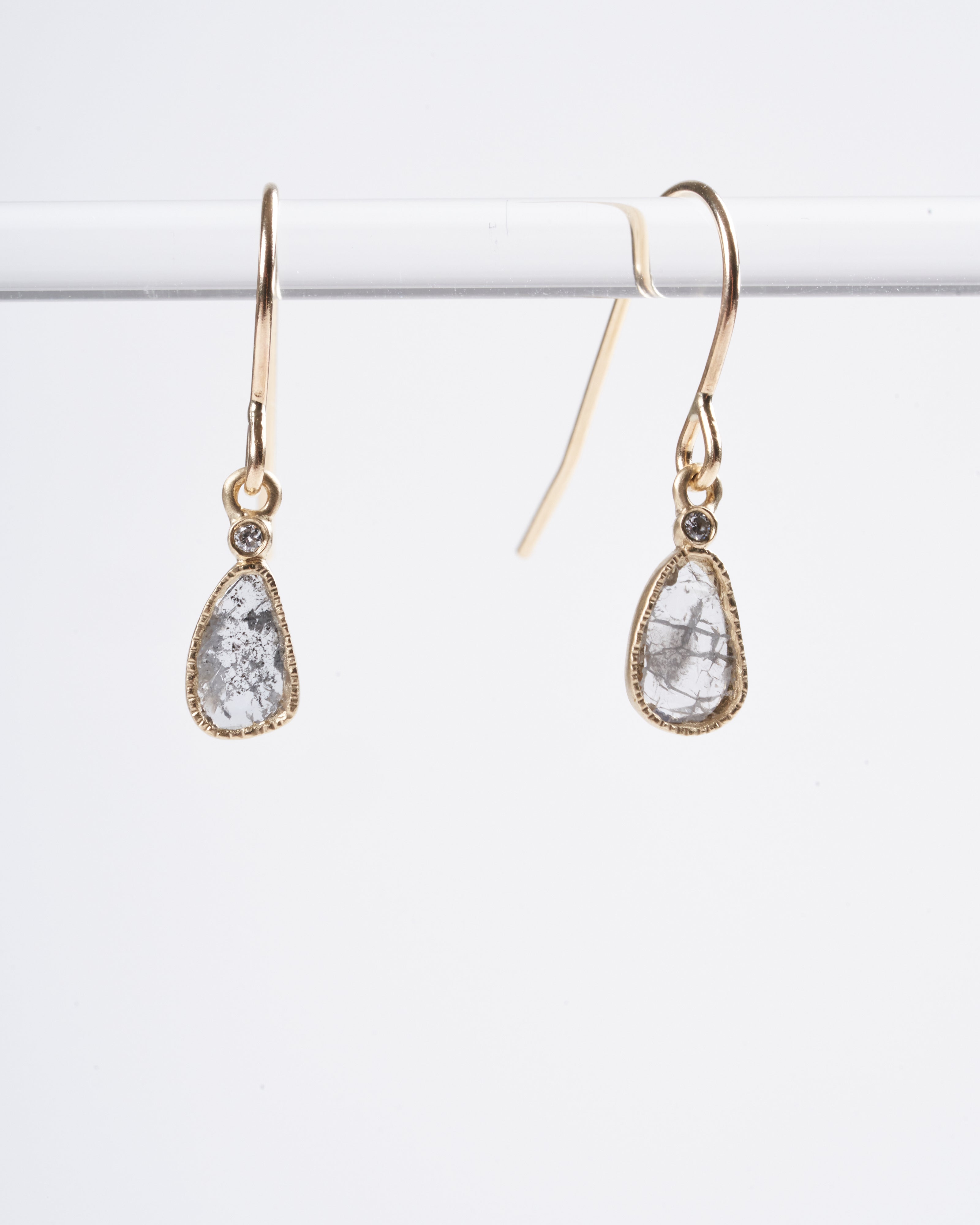 diamond slice earrings